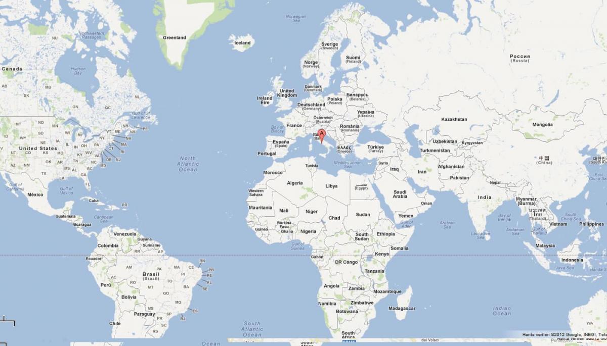 Ватикана върху картата на света