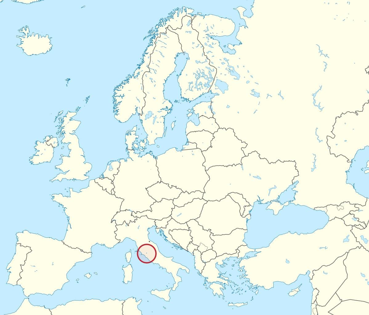 Карта На Ватикана Европа