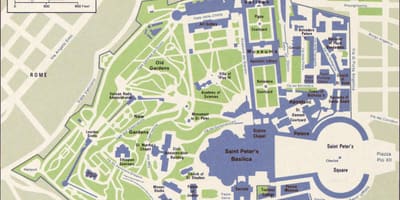 Карта на Ватикана и околностите
