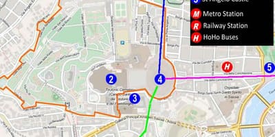 Вход в музея на Ватикана картата