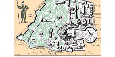 Карта на местоположението на музея на Ватикана 