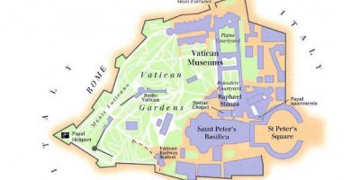 Карта на музеите на Ватикана и Сикстинската капела